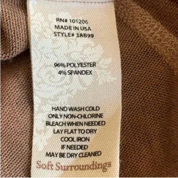 Soft Surroundings Women's Heavenly Soft Millie Crane Floral Print Tunic PXS - Picture 7 of 9